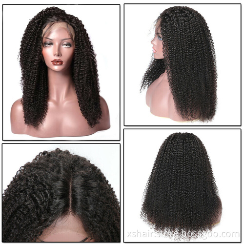 High Quality Transparent Hd Full Lace Headband Bob Frontal Fringe Cuticle Aligned Front Short Curly Human Hair Wig